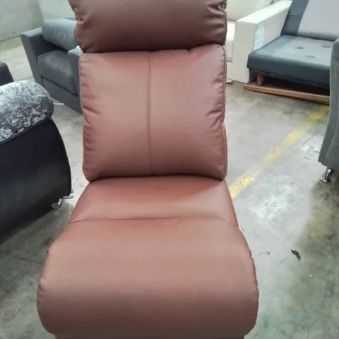 QUALITY BRITISH DESIGNER G PLAN ARMLESS UNIT TAN LEATHER