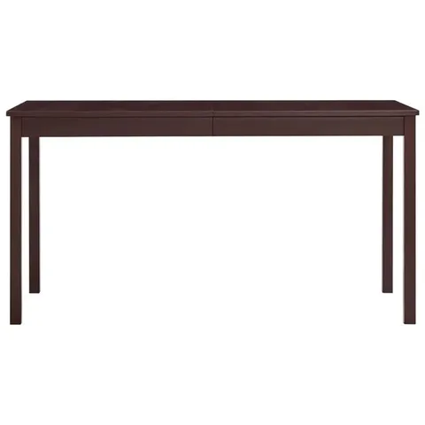 BOXED ABANA PINE SOLID WOOD DINING TABLE - DARK BROWN
