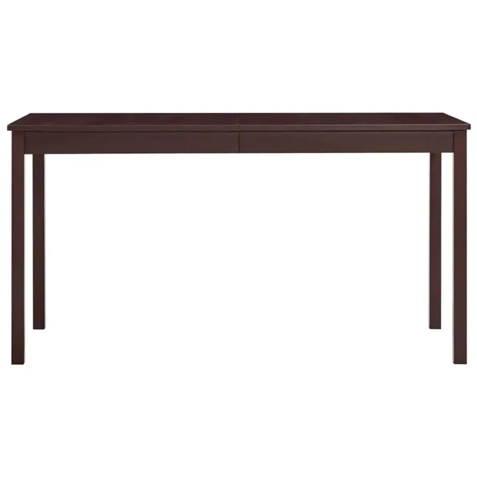 BOXED ABANA PINE SOLID WOOD DINING TABLE - DARK BROWN