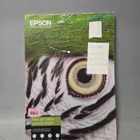 EPSON FINE ART COTTON SMOOTH BRIGHT ARCHIVAL INKJET PAPER 