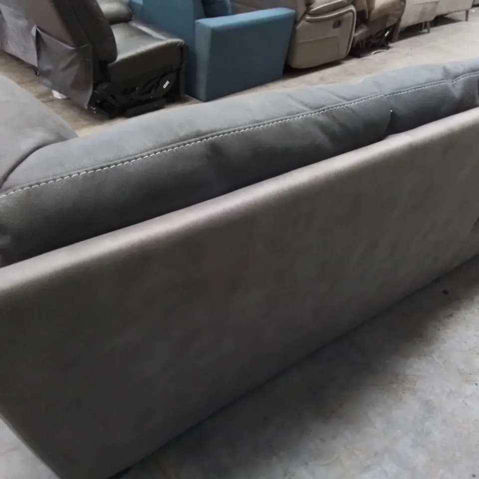 DESIGNER LARGE SOFA SECTION PIECE IN SLATE GREY 