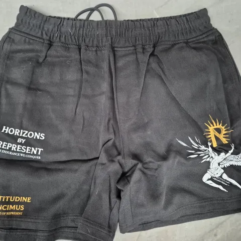 REPRESENT ICARUS SHORTS IN BLACK SIZE LARGE