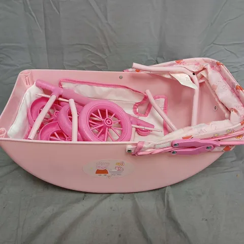 PEPPA PIG'S DOLL PRAM – PINK DOLL PUSHCHAIR