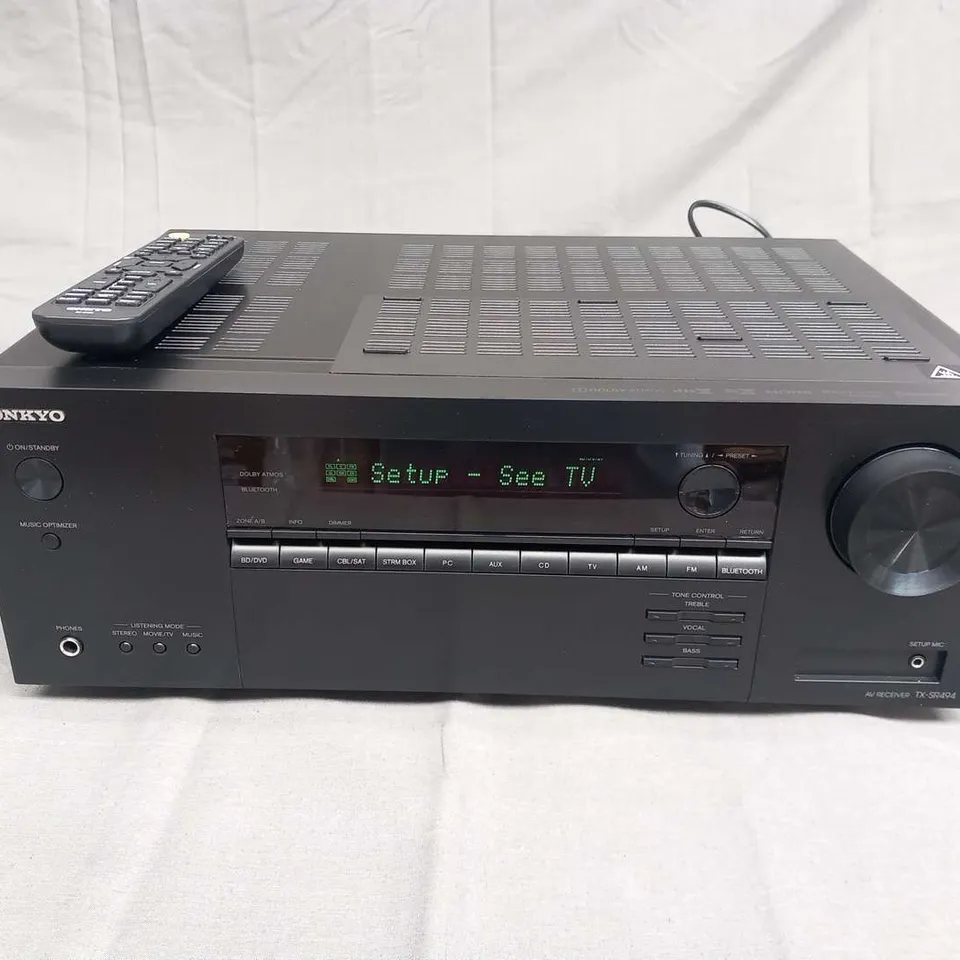ONKYO TXSR494 BLACK 7.2 CHANNEL HOME CINEMA / AV RECEIVER, DOLBY/DTS:X, 4K, BLUETOOTH, 160W/CHANNEL