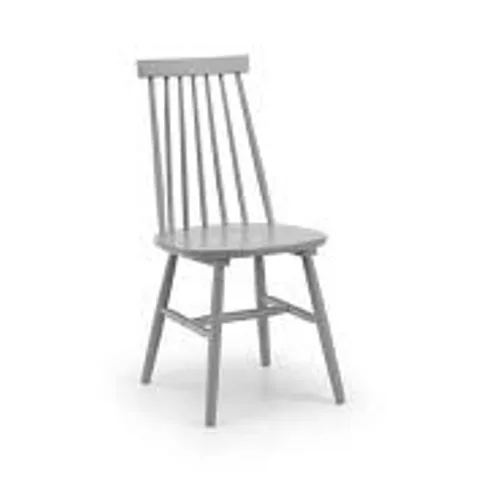 BOXED SET OF 2 JULIAN BOWEN ALASSIO SPINDLE BACK DINING CHAIRS - GREY (1 BOX)