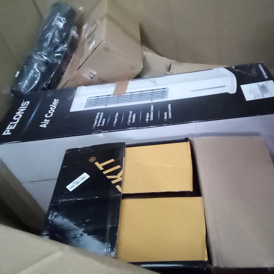 PALLET OF ASSORTED ITEMS INCLUDING NINJA FOODI DUAL ZONE AIR FRYER, AIR COOLER, SLIDE & SWING COMBINATION, 9L DUAL AIR FRYER, PELONIS AIR COOLER