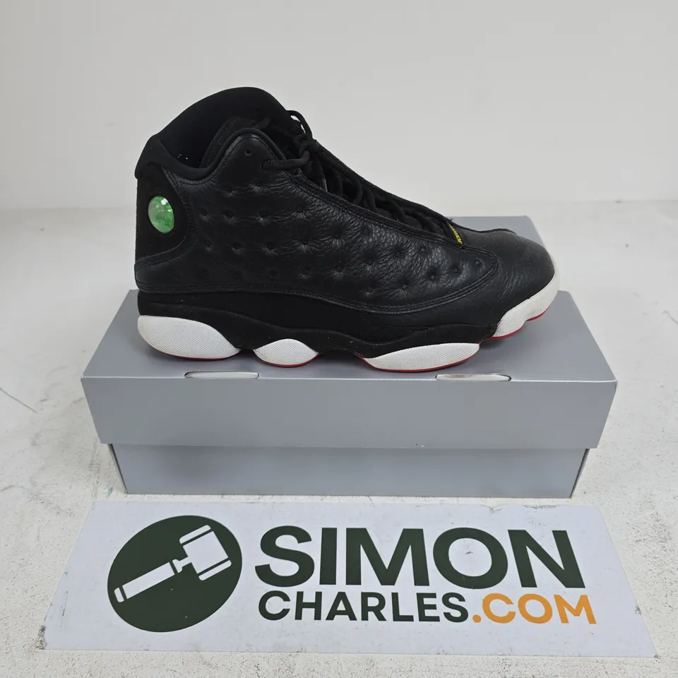 BOXED PAIR OF NIKE AIR JORDAN 13 RETRO IN BLACK - UK 10