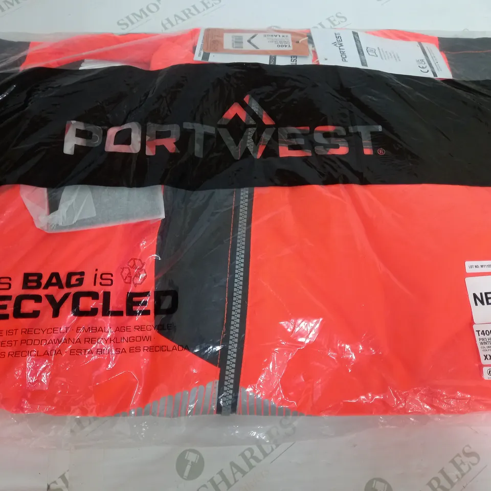 SEALED PORTWEST HI-VIS WINTER JACKET IN ORANGE - XXL