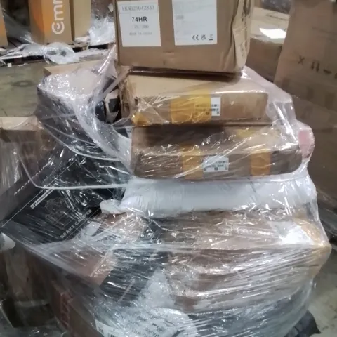 PALLET CONTAINING VARIOUS ASSORTED ITEMS TO INCLUDE, CLOUD PILLOS, VACUUM CLEANER, CAR PARTS AND LOTS MORE UNMARKED BOXED ITEMS 