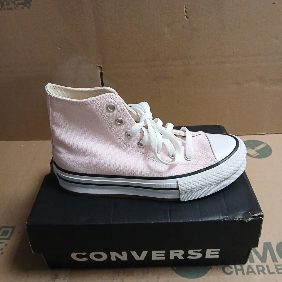 CONVERSE CHUCK TAYLOR ALL STAR PINK HIGH-TOP SNEAKERS – KID'S UK SIZE 2 BOXED