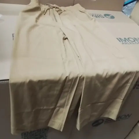 BOXED BRAND NEW APPROXIMATELY 9 JD WILLIAMS UTILITY WIDE LEG TROUSERS MUSHROOM SIZE 28