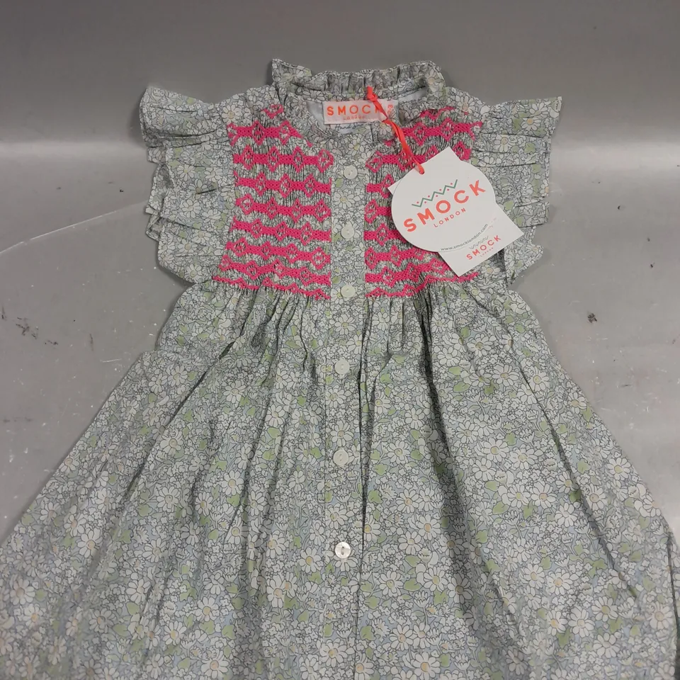 SMOCK LONDON CHILDRENS FLORAL PRINT DRESS - 2-3YRS 