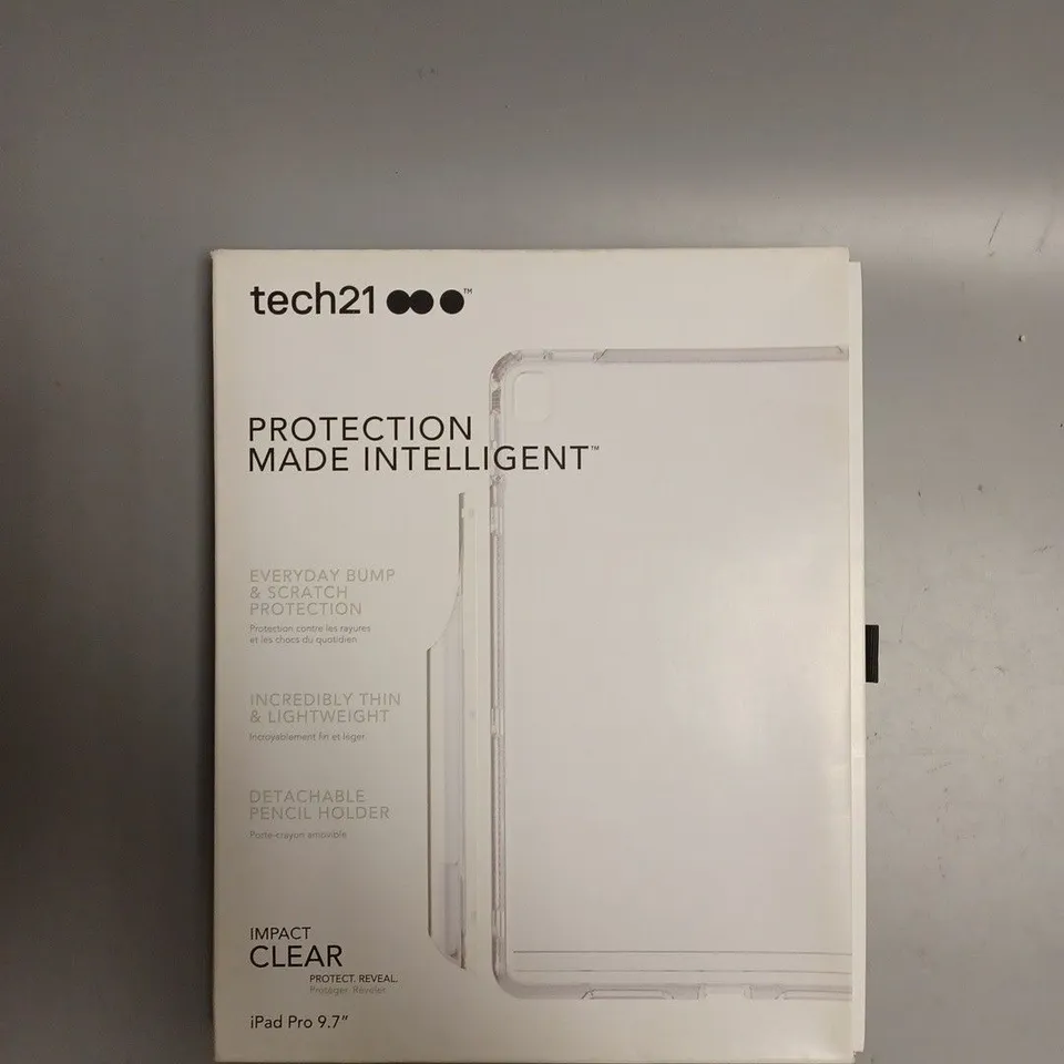 9 X BOXED TECH21 IMPACT CLEAR PROTECTIVE CASES FOR IPAD PRO 9.7"