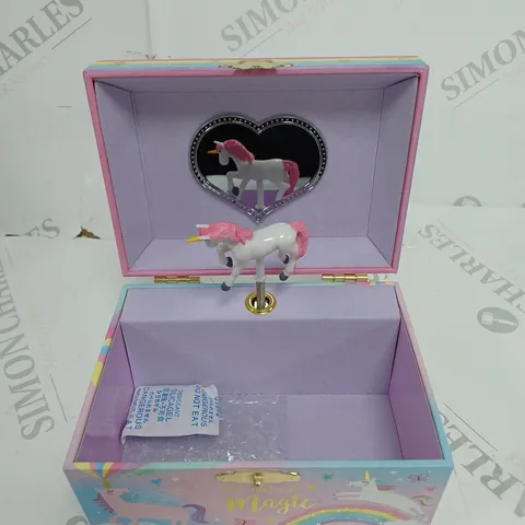BOXED JEWELKEEPER MUSICAL JEWELRY BOX COTTON CANDY UNICORN