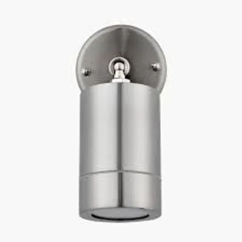 BOXED PACIFIC LIFESTYLE METAL SENSOR OUTDOOR DUAL STEEL LIGHT PIR WALL SPOTLIGHT, LANTANA SILVER