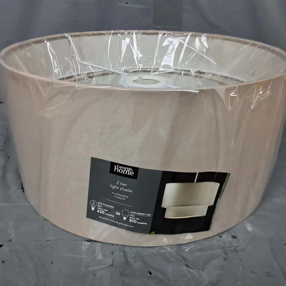 PALLET CONTAINING APPROXIMATELY 50 BRAND NEW 2-TIER LIGHT SHADES - NATURAL