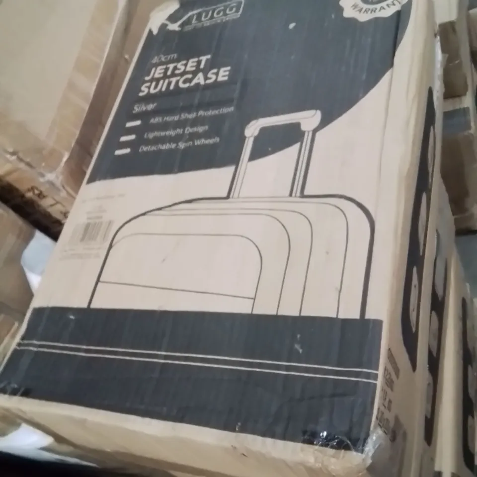 BOXED LUGG 40CM JETSET SUITCASE SILVER