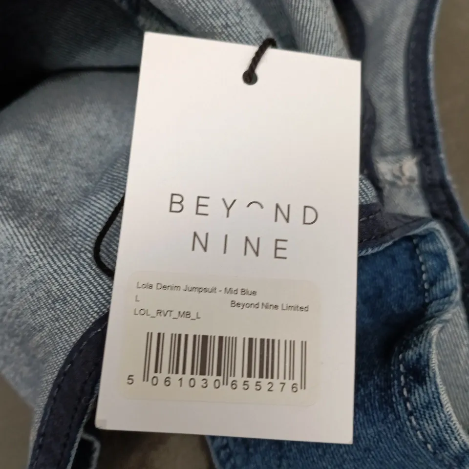 BEYOND NINE LOLA DENIM JUMPSUIT – WILD BLUE, SIZE L