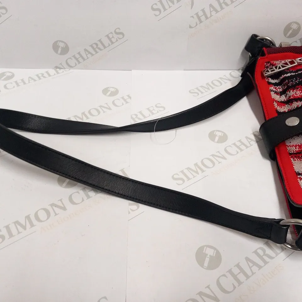 KENZO PARIS NYLON AND CALFSKIN BAG