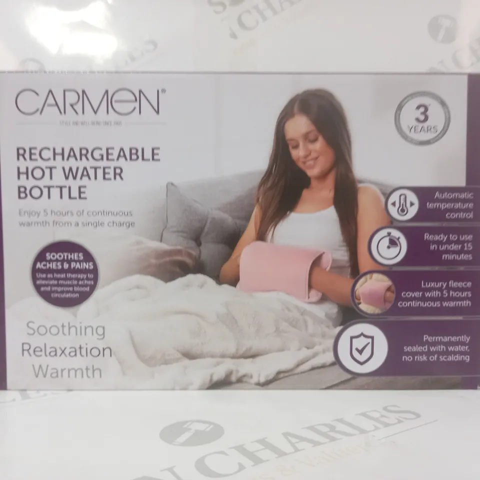 BOXED CARMEN RECHARGEABLE HOT WATER BOTTLE