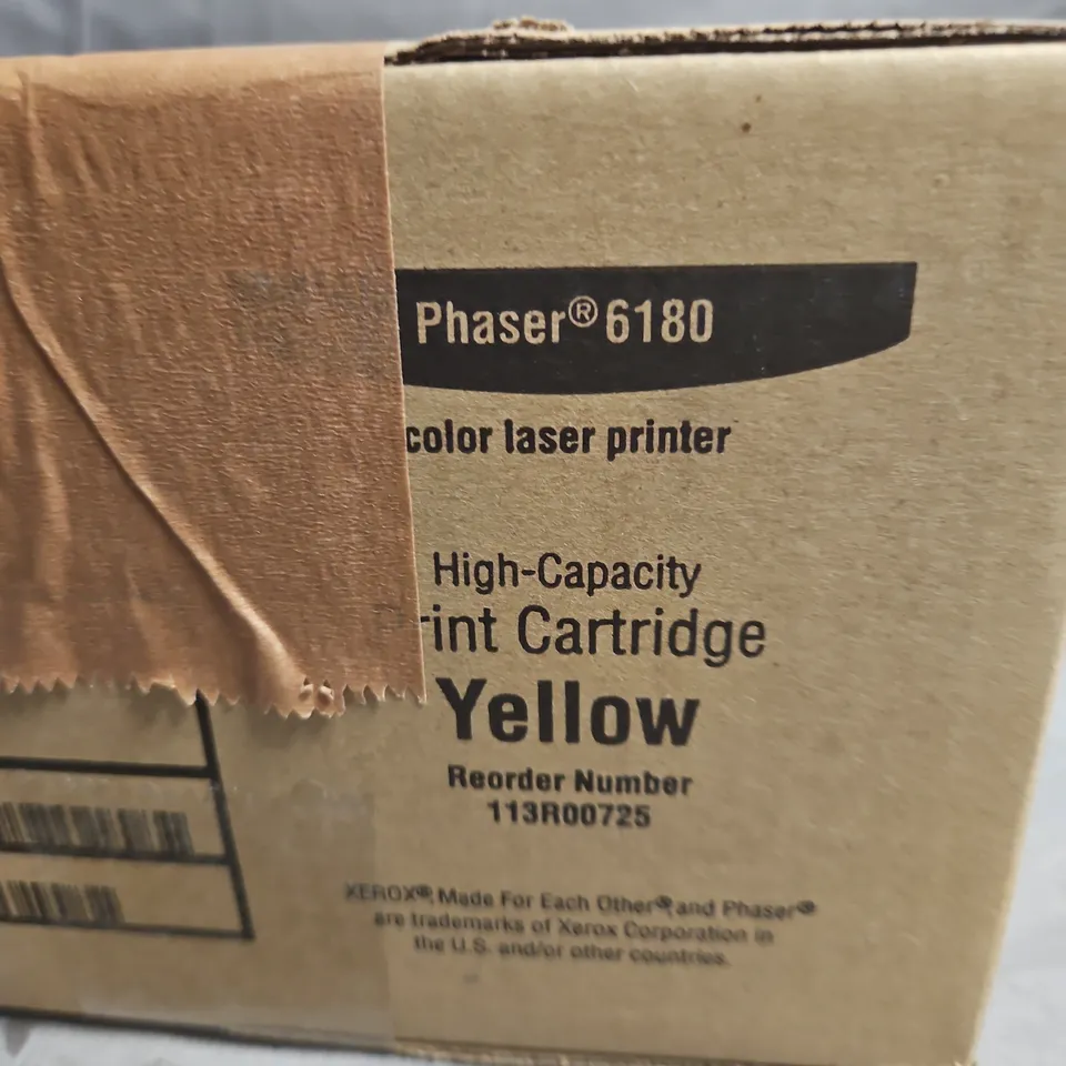 XEROX PHASER 6180 HIGH-CAPACITY YELLOW PRINT CARTRIDGE – 113R00725 (BOXED)