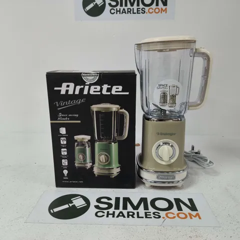 BOXED ARIETE VINTAGE SPACE-SAVING BLENDER – BEIGE/GREEN