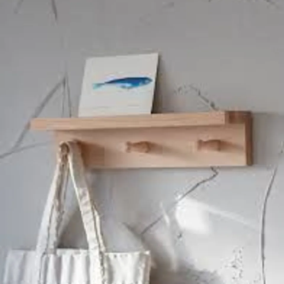 BOXED HAMBLEDON PEG SHELF SMALL NATURAL RAW OAK