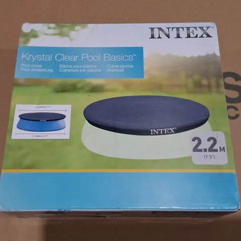 BOXED INTEX KRYSTAL CLEAR POOL COVER - 2.2M