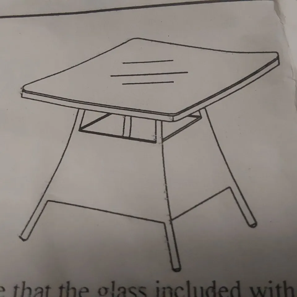 BOXED TRUGARDEN RATTAN GARDEN TABLE