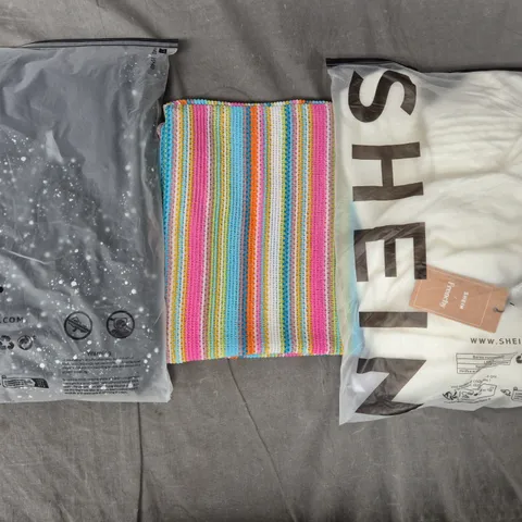BOX OF APPROXIMATELY 20 ASSORTED CLOTHING AND FASHION ITEMS IN VARIOUS STYLES, SIZES, AND COLOURS - COLLECTION ONLY