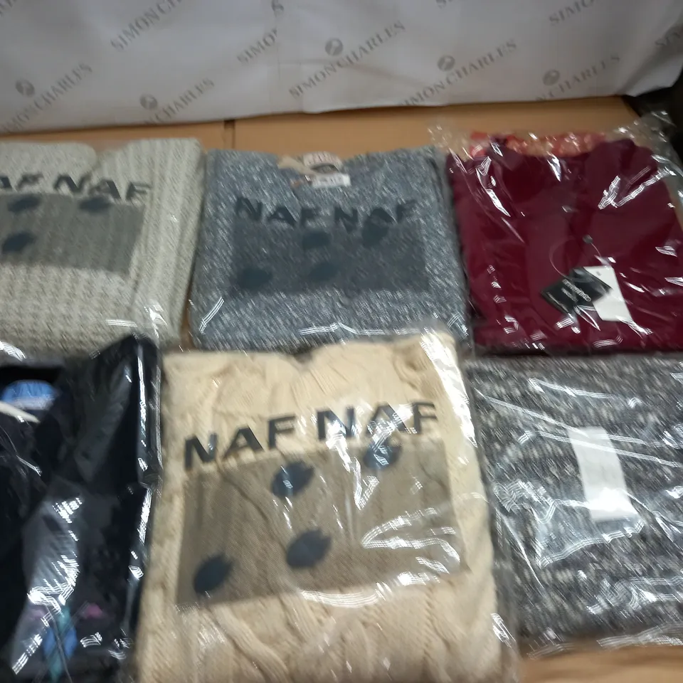 LOT OF 11 ASSORTED BAGGED NAF NAF CLOTHING ITEMS - VARIOUS SIZES