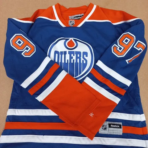 EDMONTON OILERS NHL JERSEY – BLUE, REEBOK (OFFICIAL LICENSED PRODUCT)
