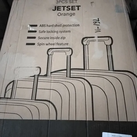 BOXED SUITCASE JET-SET ORANGE 3PCS SET