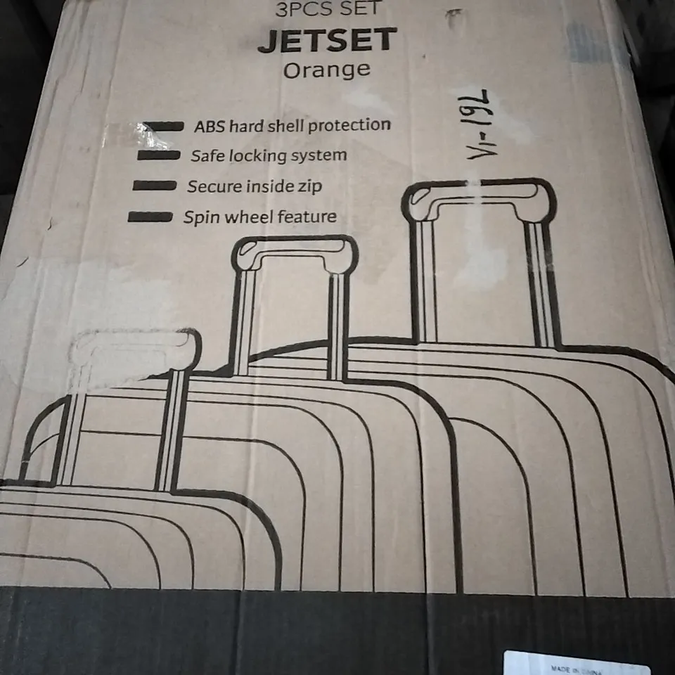 BOXED SUITCASE JET-SET ORANGE 3PCS SET