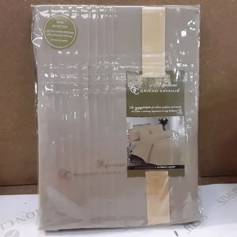 BRAND NEW GAVENO CAVAILA DUVET SET - KING SIZE (LATTE)