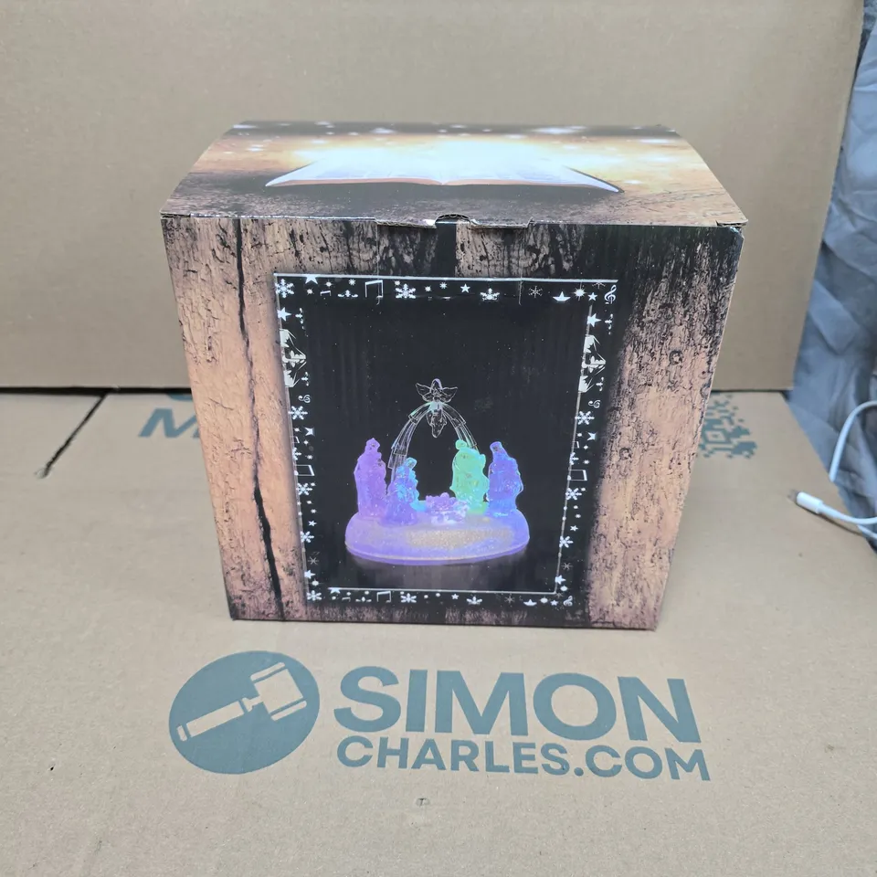 BOX OF APPROXIMATELY 10 20CM CHRISTMAS PRE-LIT LED MUSICAL NATIVITY SCENE DECORATION - COLLECTION ONLY 
