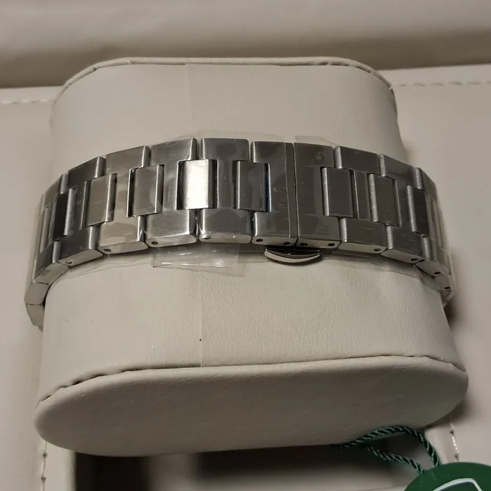 RAYMOND GAUDIN STAINLESS STEEL GREEN FACED WATCH IN GIFTBOX