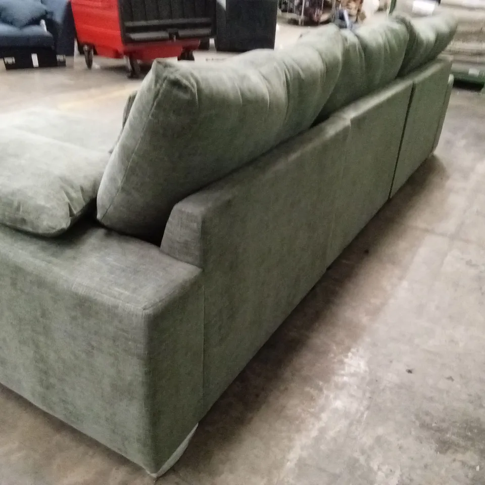ASTON U-SHAPE FABRIC MODULAR SOFA - OLIVE RRP £2399