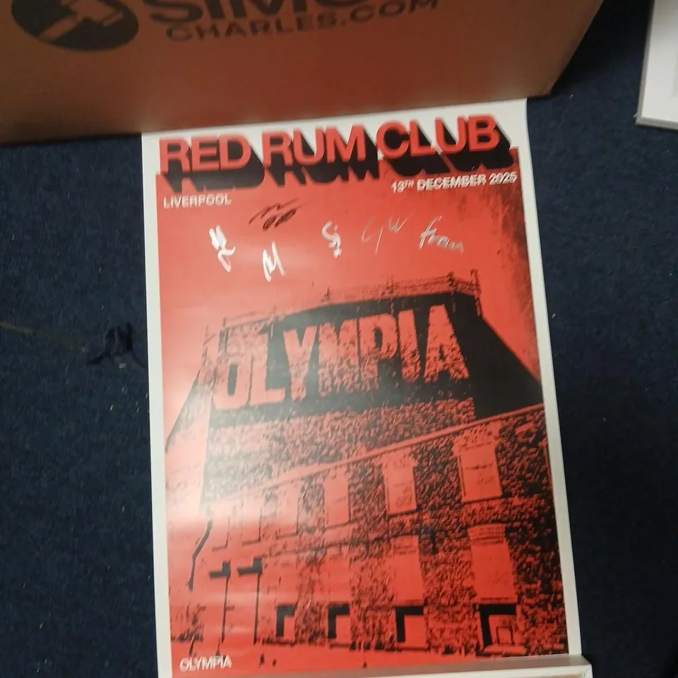 RED RUM CLUB LIVERPOOL POSTER – OLYMPIA, 13 DECEMBER 2025 – SIGNED
