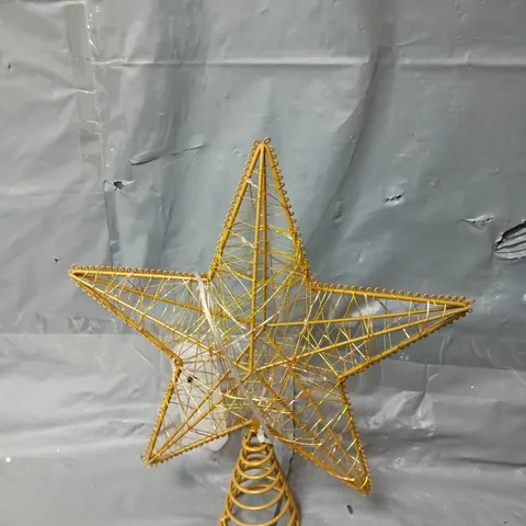 BOXED GOLD LIGHT UP TREE TOPPER