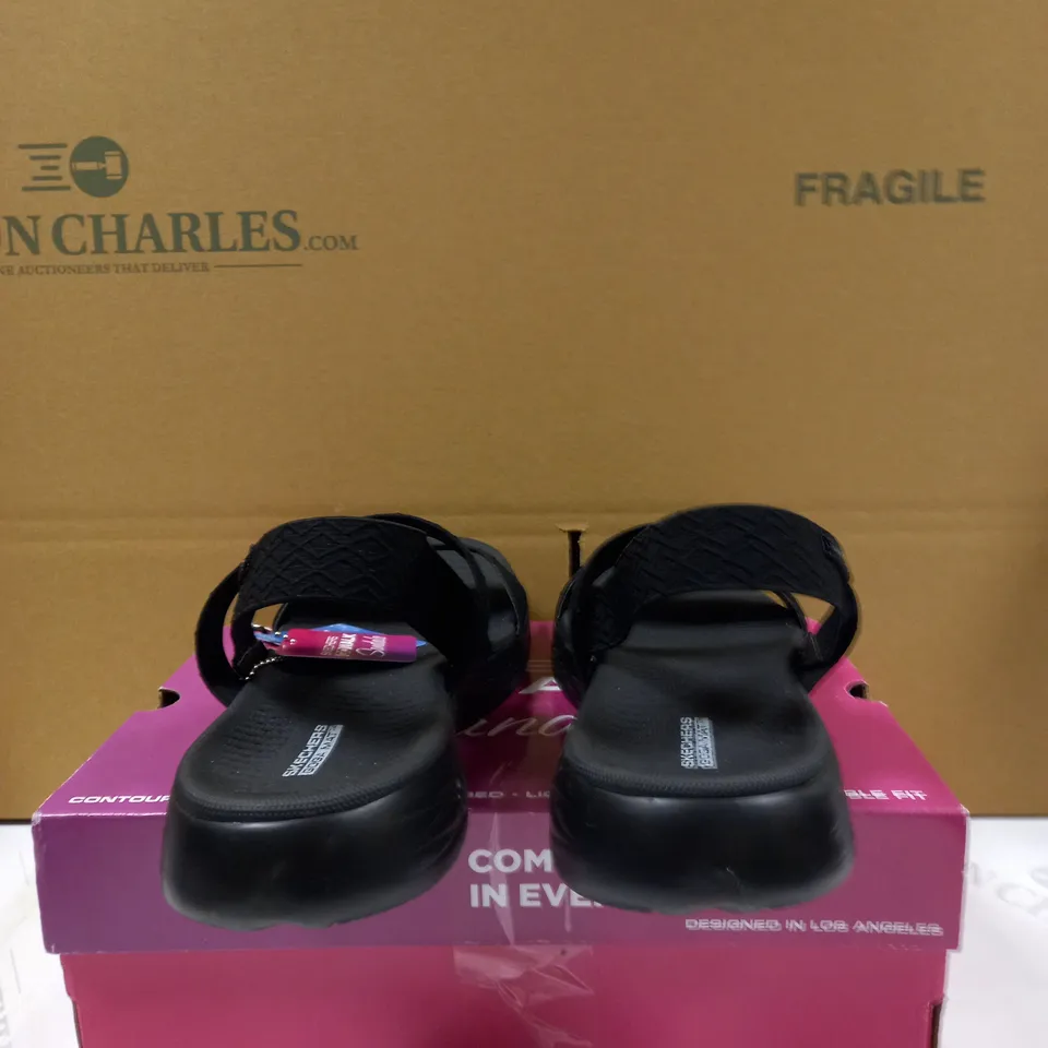 SKECHERS ON THE GO SANDAL BLACK SIZE 8