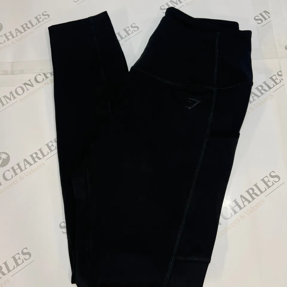 GYMSHARK POCKET LEGGINGS IN BLACK SIZE M 