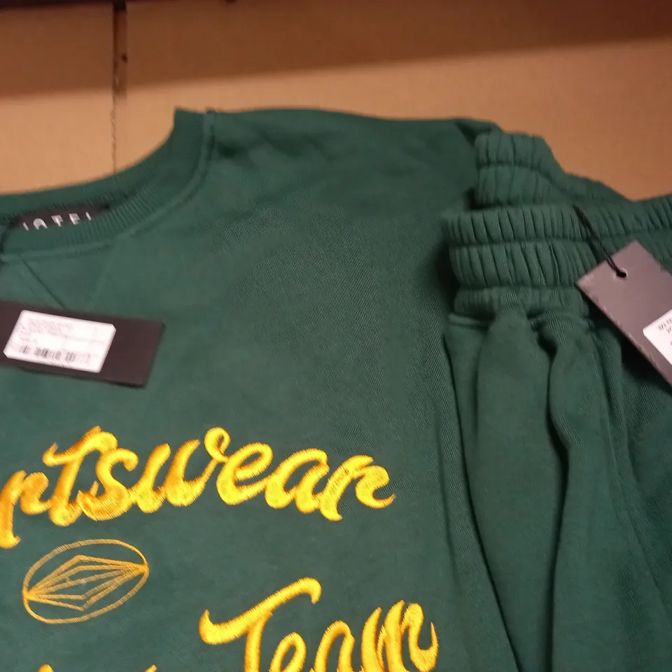 MOTEL FOREST GREEN WINNING TEAM JOGGERS AND JUMPER - JUMPER S JOGGERS XS