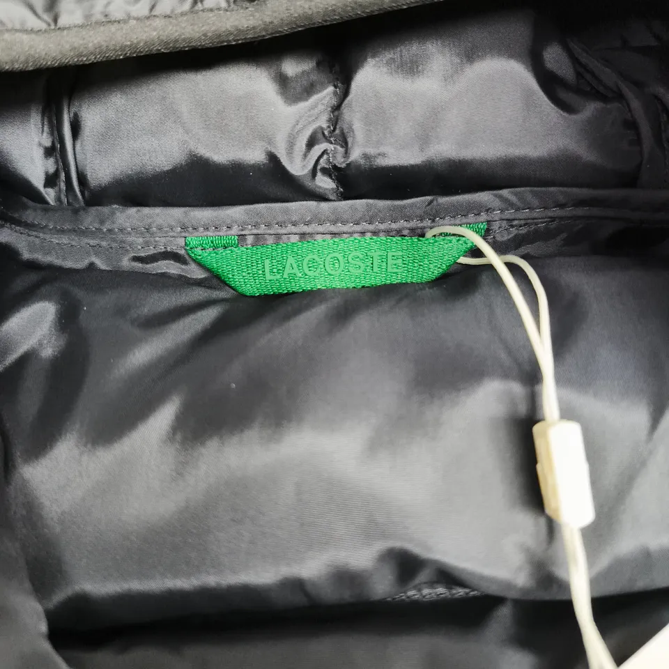 LACOSTE ZIP PUFFER JACKET IN NAVY - L/XL