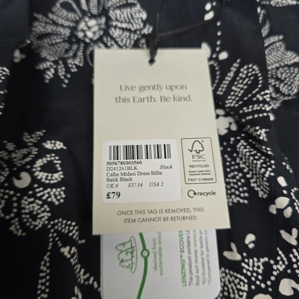 NOBODYS CHILD CALLIE MIDAXI DRESS - SIZE 6 