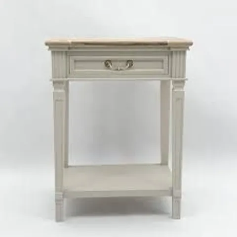 BOXED GUNNELL SIDE TABLE WITH STORAGE (1 BOX)