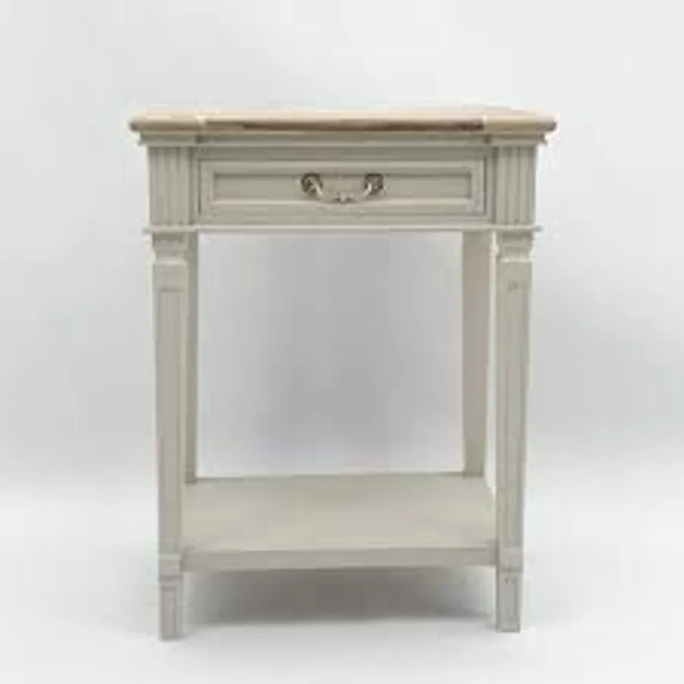 BOXED GUNNELL SIDE TABLE WITH STORAGE (1 BOX)