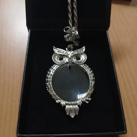 KIM & CO MAGNIFYING OWL NECKLACE