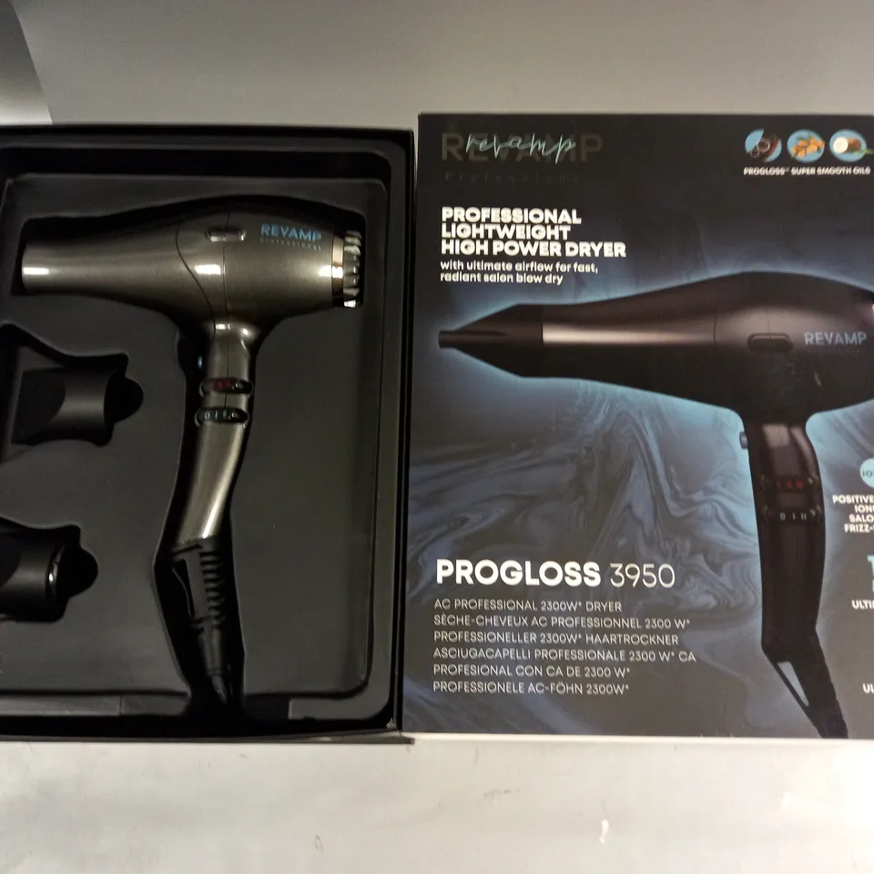 BOXED REVAMP PROGLOSS 3950 2300W HAIR DRYER