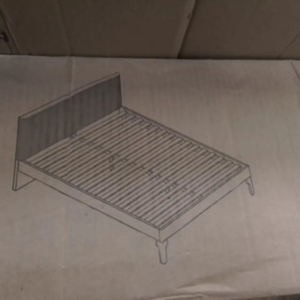 BOXED CARINA KING BED FRAME IN BLACK - BOXES 1 & 2 OF 3 ONLY